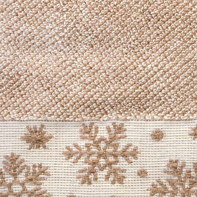 SKL Home Christmas/Winter Heather Snowflake 100% Cotton Premium Bath Towel - Image 5