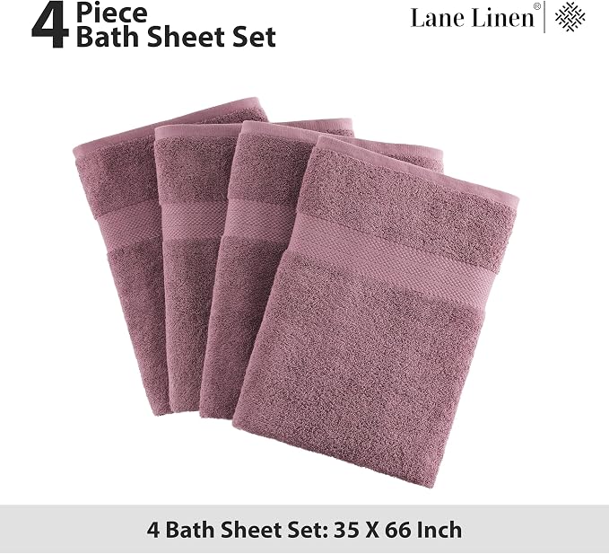 LANE LINEN 100% Ring Spun Cotton Bath Sheets - Image 5