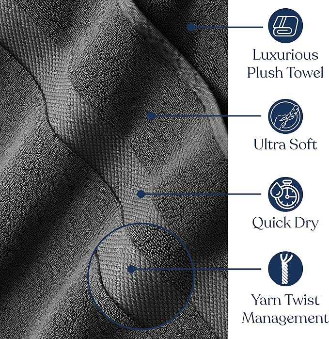 Delara Organic Cotton Luxuriously Plush Bath Sheet Pack of 4 | GOTS & OEKO-TEX - Image 4