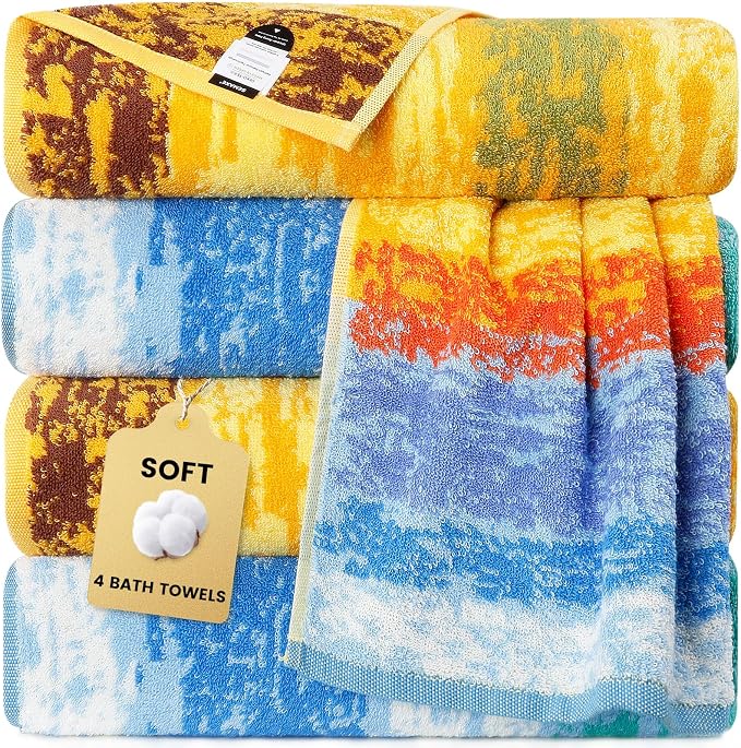 SEMAXE 4-Pack Luxury Bath Towels by SEMAXE