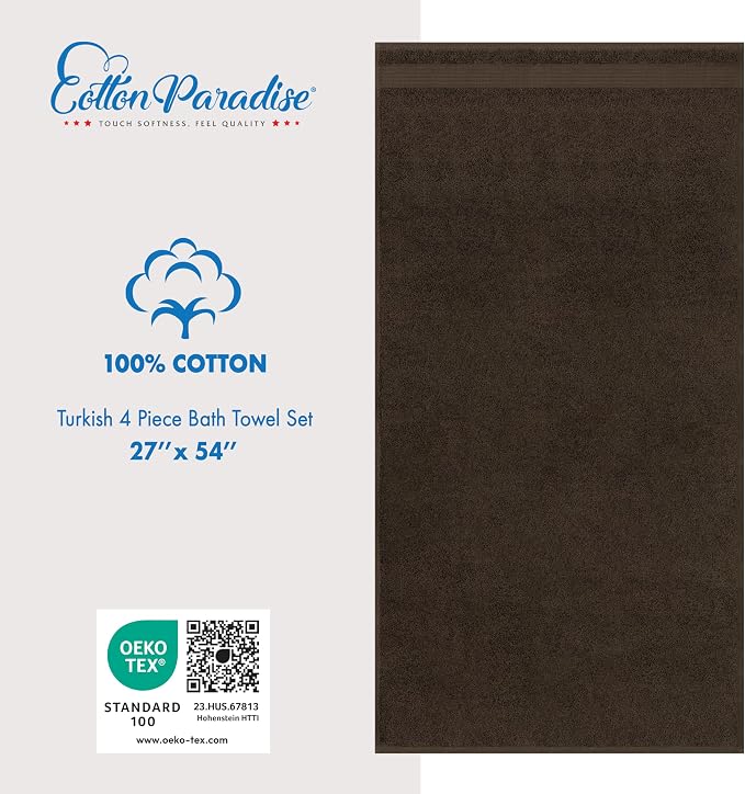 Cotton Paradise 4 Piece Turkish Bath Towels - Image 5
