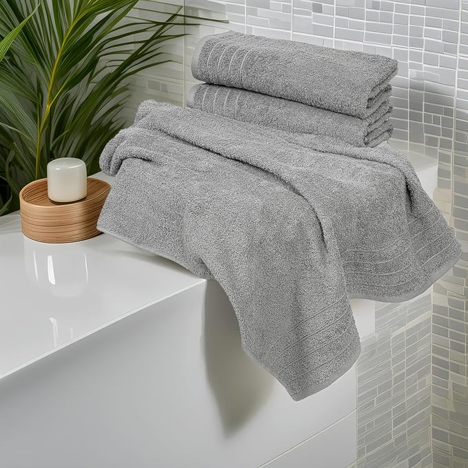 Tens Towels Pack of 4 Extra Large Bath Towels 30 x 60 Inches, 100% Cotton - Image 5