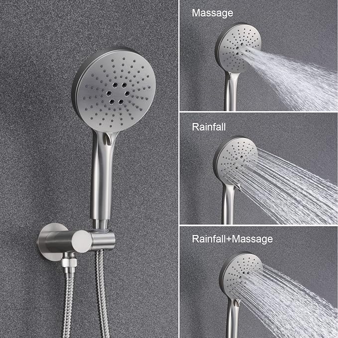 Iriber Shower System Wall Mounted Shower Faucet Mixer Set - Image 4