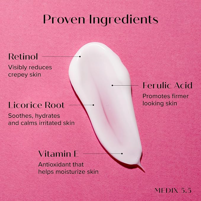 Medix 5.5 Retinol Body Lotion Firming Moisturizer | Crepey Skin Care Treatment - Image 3