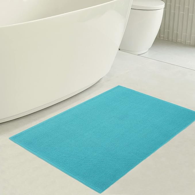 American Soft Linen Bath Rug, 20 in 34 in 100% Cotton Bath Mats Rugs - Image 3