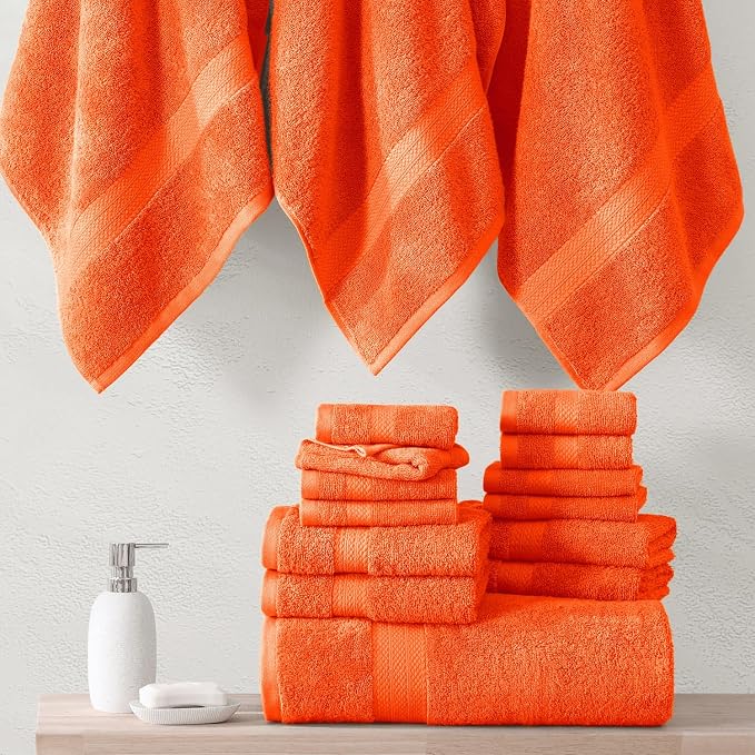 Lane Linen 100% Mercerized Cotton Bathroom Towel Set - Image 5