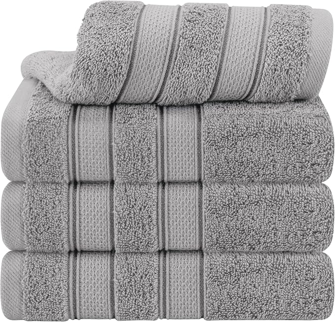 American Soft Linen Salem 100% Cotton Turkish 4 Piece Hand Towels by AmericanSoftLinen