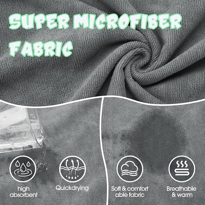 Super Absorbent Dog Bathrobe, Microfiber Bath Robe Towel - Image 2
