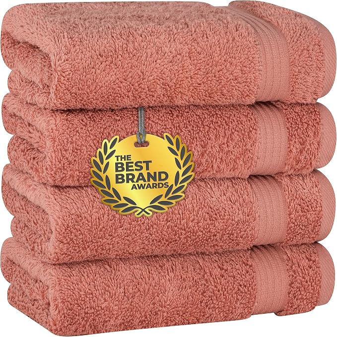 Cotton Paradise Hand Towels for Bathroom, 100% Cotton Turkish 4 Piece Hand by UNITEDHOMETEXTILE