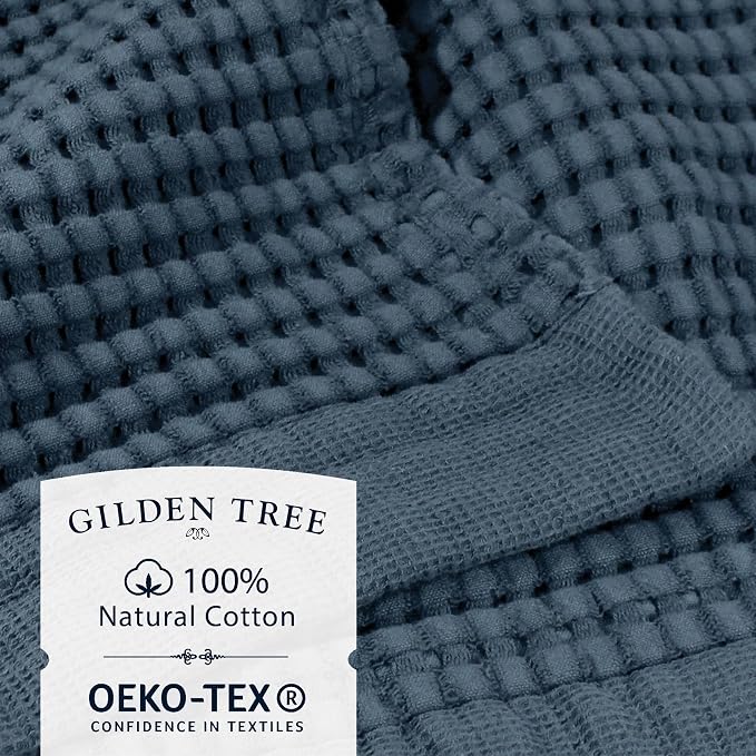 GILDEN TREE Waffle Bath Sheet Quick Dry Towel, Thin Luxury Bath Towels - Image 2