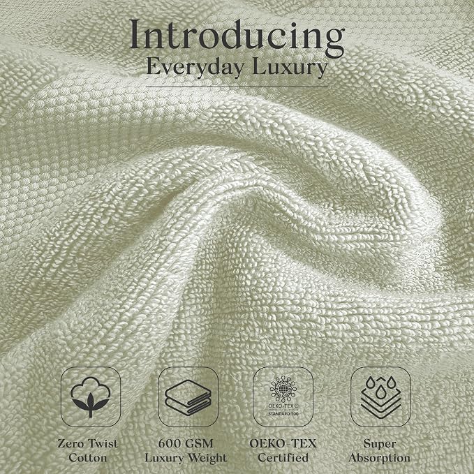 Premium Staple Cotton Bathroom Towel Set - Image 3