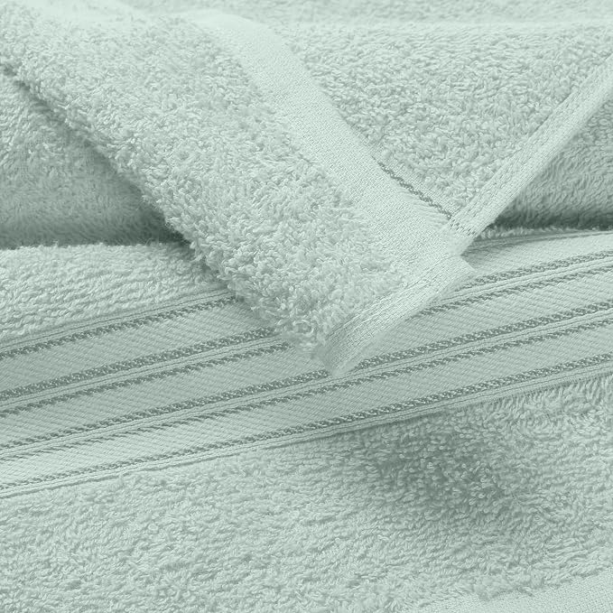 BOUTIQUO Ultra Soft Cotton Washcloths, Contains 12 Piece Face Cloths 12x12 inch - Image 2