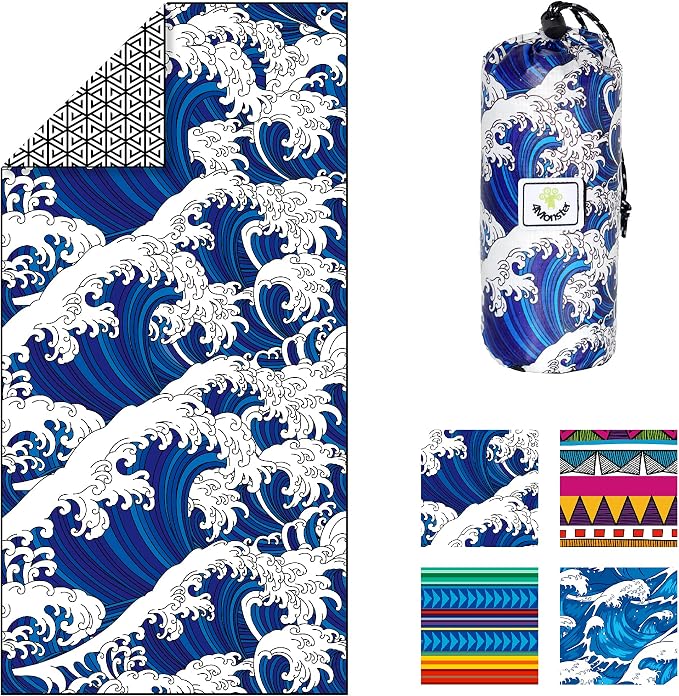 4Monster Microfiber Beach Towel Quick Dry, Super Absorbent Lightweight Travel by 4Monster
