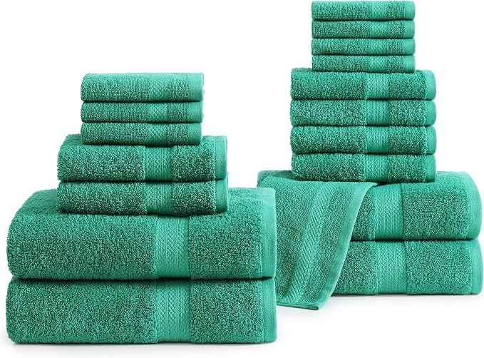 LANE LINEN 100% Cotton 16 Piece Bath Towel Set by LaneLinen