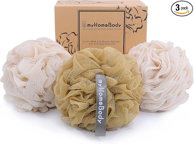 myHomeBody Large 70g Loofah Sponge, Body Scrubber, Bath Sponge, Loofah by myHomeBody