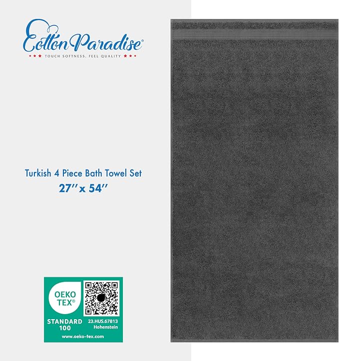 Cotton Paradise 4 Piece Turkish Bath Towels - Image 5