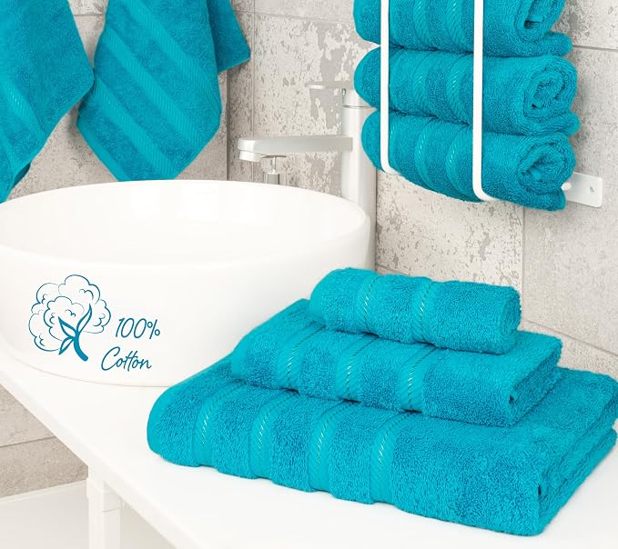 American Soft Linen Premium 3 Piece Towel Set, 1 Bath Towel 1 Hand Towel 1 - Image 3