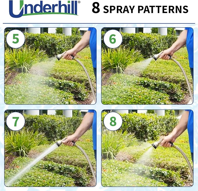 Underhill Pattern Master Gold Series Garden Water Hose Nozzle Sprayer Head - Image 4
