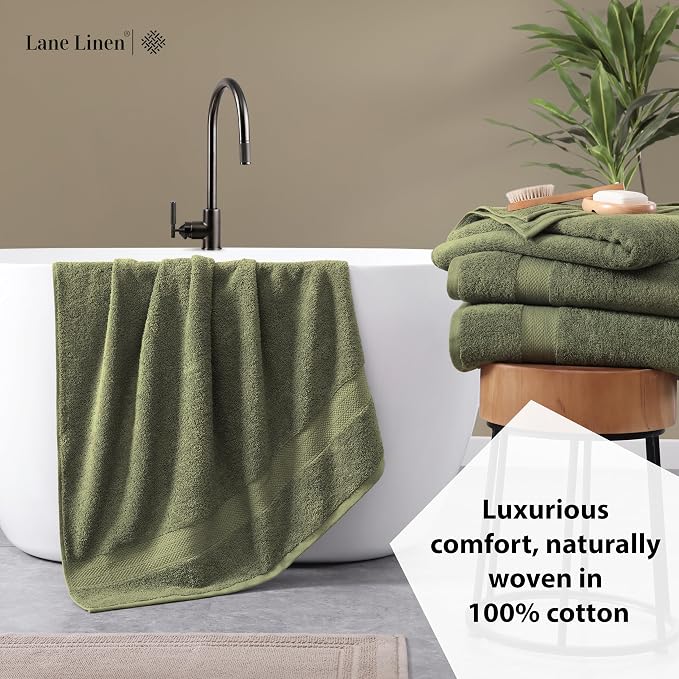 Lane Linen 100% Cotton 4 Pack Bath Towels - Image 4