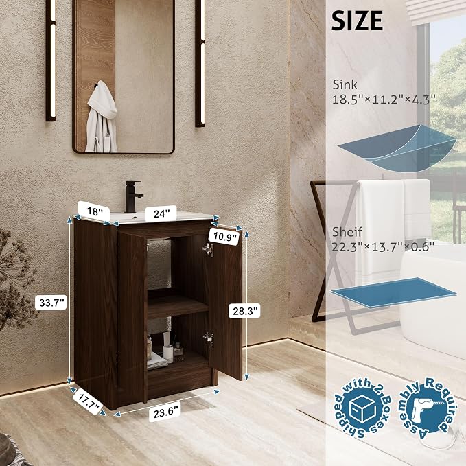 eclife 24" Bathroom Vanities - Image 2