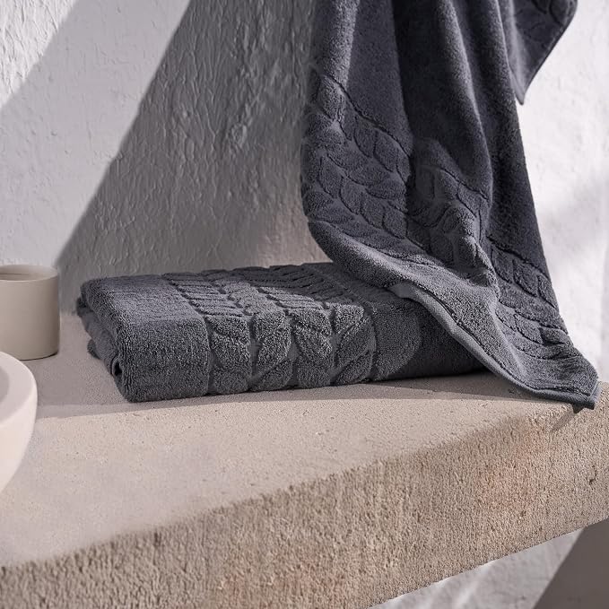 BAGNO MILANO Organic Turkish Cotton Bath Towels, Luxury Jacquard Collection - Image 6