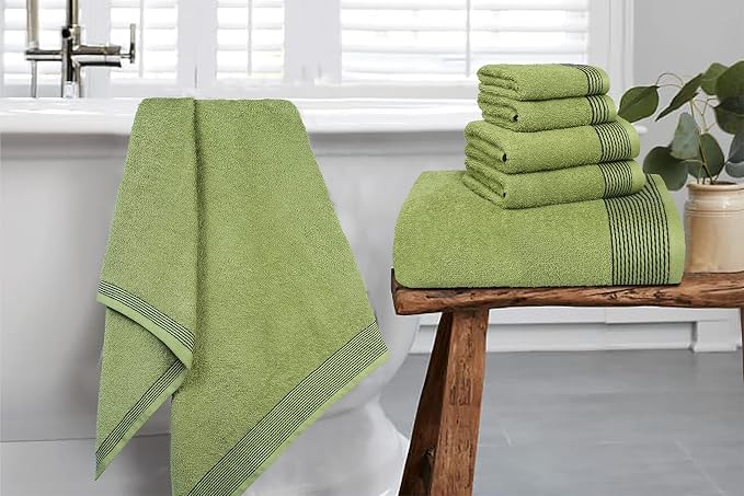 Belizzi Home 100% Cotton Ultra Soft 6 Pack Towel Set, Contains 2 Bath Towels - Image 5