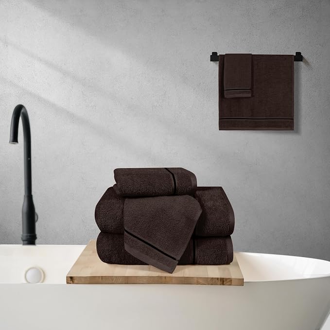 MyOwn Ultra Soft 6 Pack Cotton Towel Set, Contains 2 Bath Towels 28x55 inch - Image 4