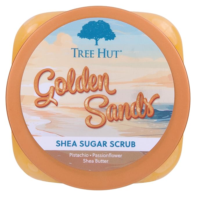 Tree Hut Golden Sands Shea Sugar Scrub, Exfoliating, Hydrating & Moisturizing - Image 2