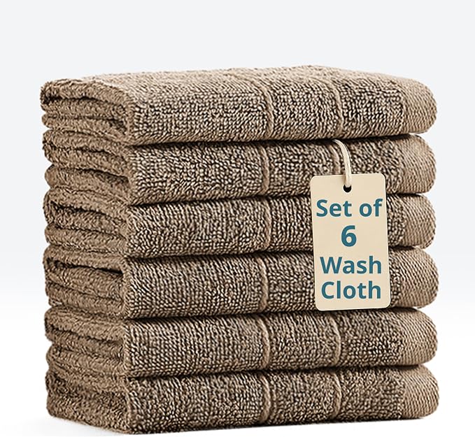 Casa Platino Washcloths 6 Pack by CasaPlatino