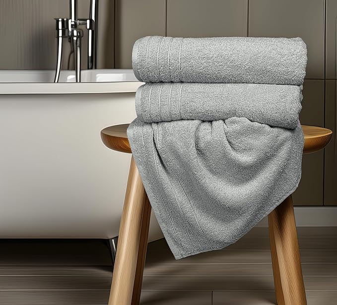 Tens Towels Pack of 4 Extra Large Bath Towels 30 x 60 Inches, 100% Cotton - Image 7