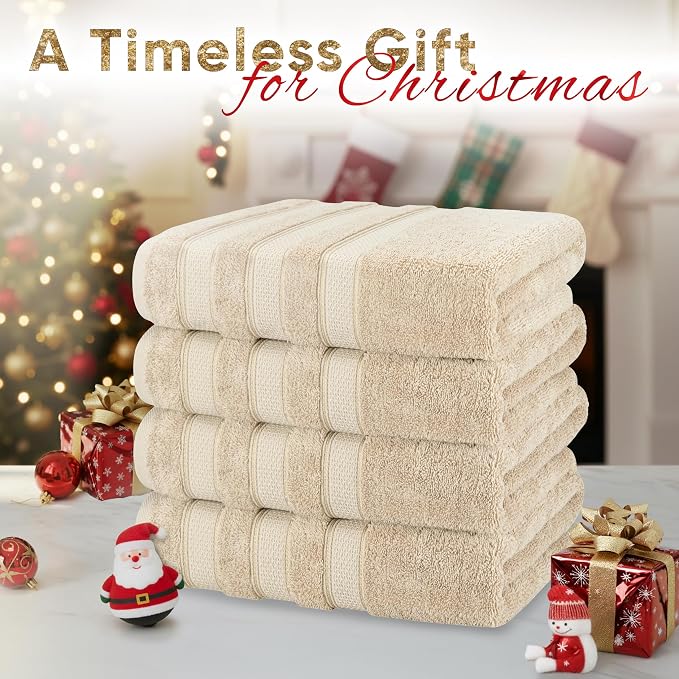 American Soft Linen Salem 100% Cotton Turkish 4 Piece Bath Towels - Image 2