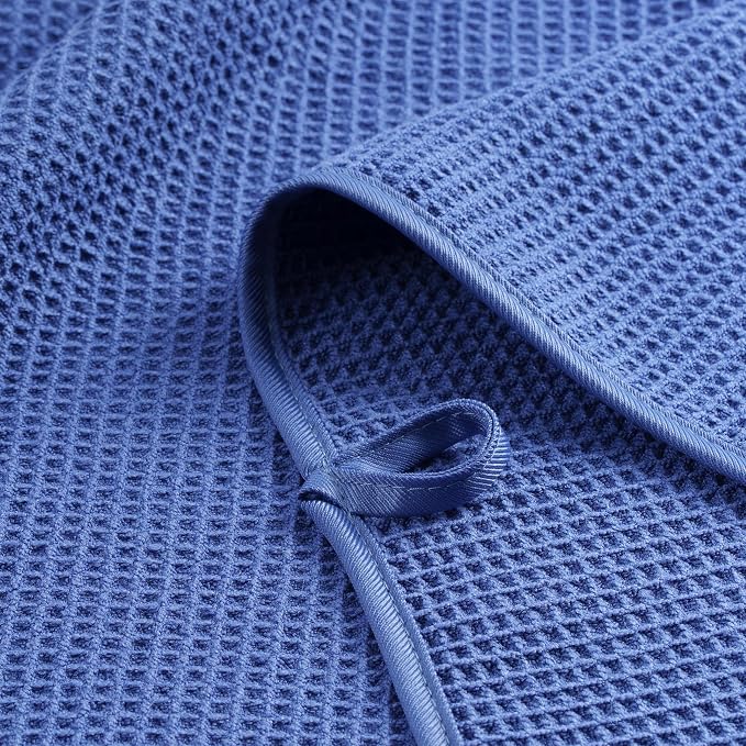 POLYTE 380 GSM Microfiber Oversize Quick Dry Lint Free Waffle Bath Towel - Image 2