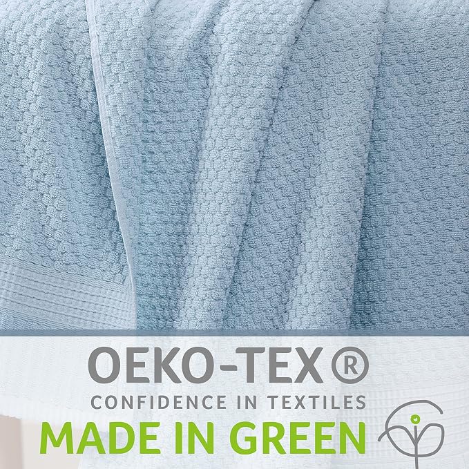 NY Loft 100% Cotton Bath Towel 4 Pack | Super Soft & Absorbent Quick-Dry Bath - Image 8