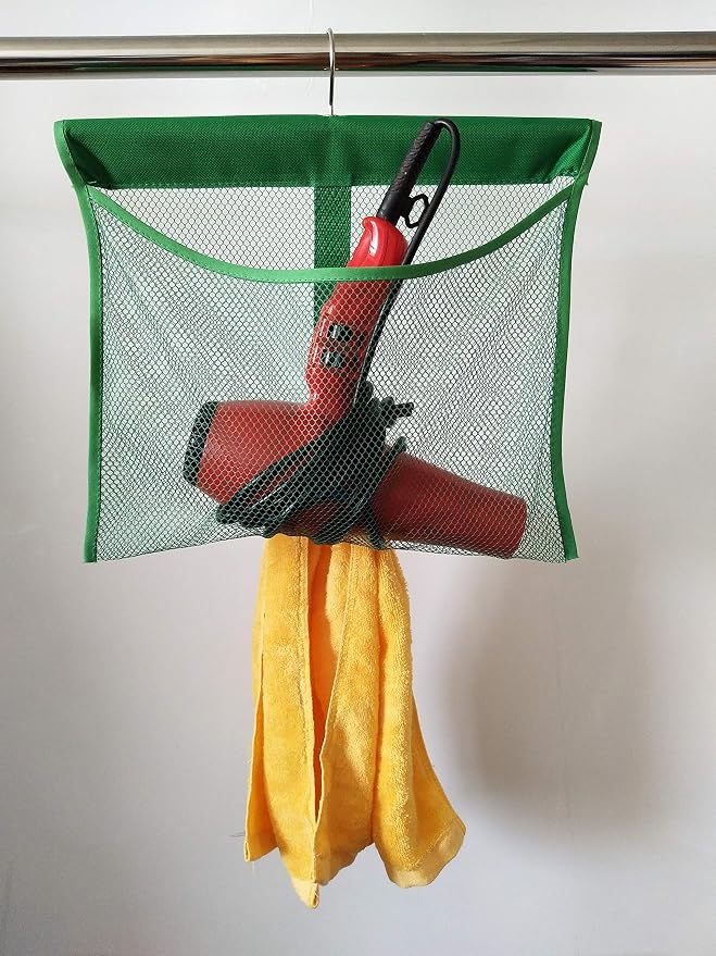 Portable Mesh Pocket with Rotatable Hanger, Quick Dry Serial Type Bath Storage - Image 8
