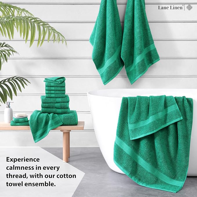 LANE LINEN 100% Cotton 16 Piece Bath Towel Set - Image 3