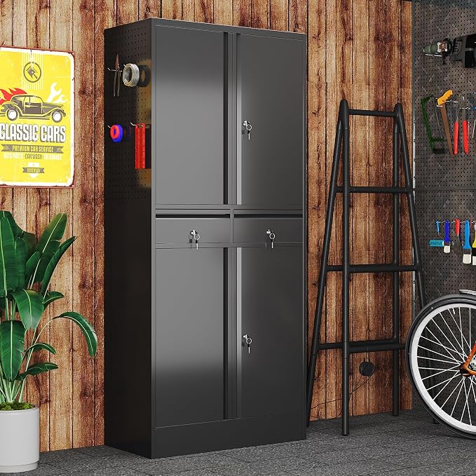Aobabo 71" H×30" W×15" D Metal Storage Cabinet - Image 9