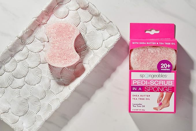 Spongeables Pedi Scrub Foot Exfoliating 20+ Wash Sponge - Image 4