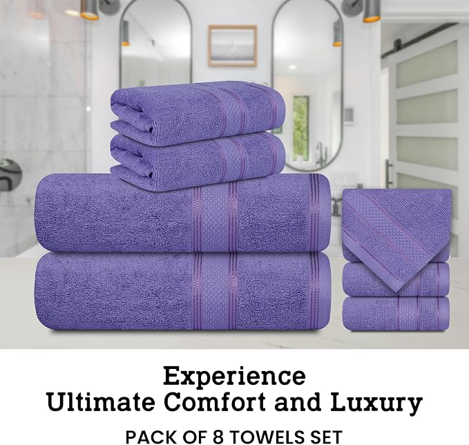 Casa Lino Bath Towel Set of 8 - Image 2