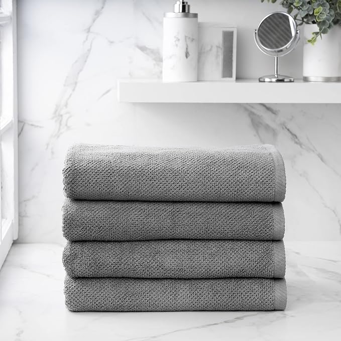 Welhome Franklin 100% Cotton Popcorn Textured Towel Set - Image 2