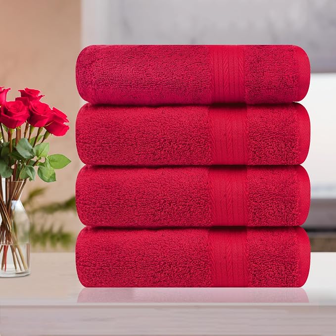 Ample Decor Bath Towel 100% Cotton 30 X 54 Inch 600 GSM Towels Bathroom Soft - Image 2