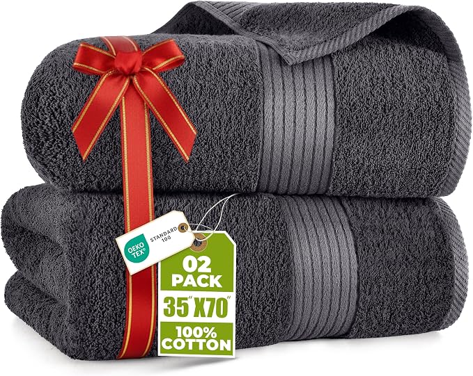 Utopia Towels Extra Large Bath Sheets 2 Pack, 35 by 70 Inches, 100% Cotton by UTOPIATOWELS