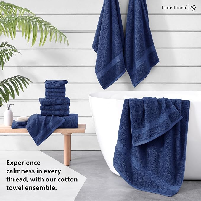 LANE LINEN 100% Cotton Luxury Towel Set - Image 3