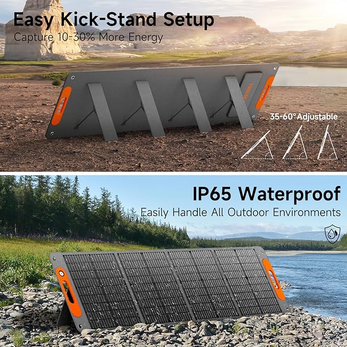 120W Portable Solar Panel for Power Station, 24% High Efficiency ETFE Foldable - Image 5