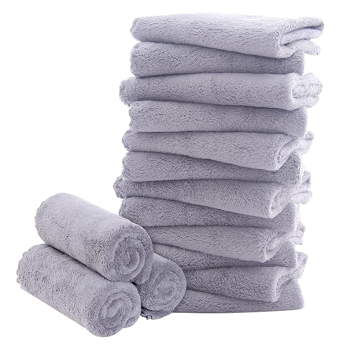 16 Pack Baby Washcloths by BAMBOO+QUEEN
