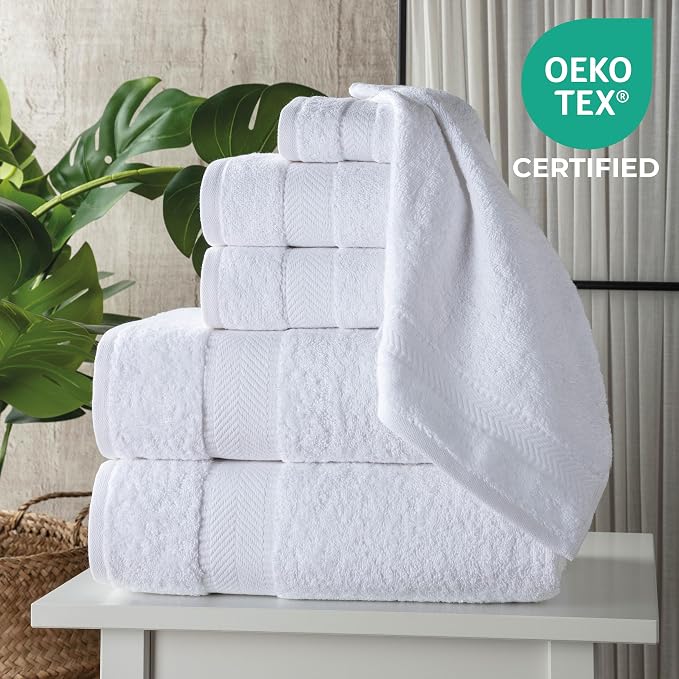 TEXTILOM 6 Pcs Bath Towel Set – Hotel and Spa Quality & Soft & Absorbent & - Image 3