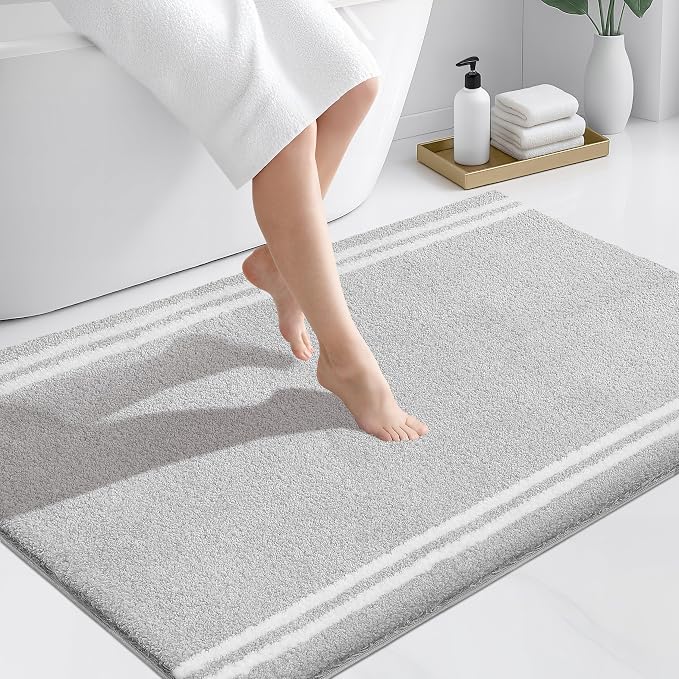 PURRUGS Bathroom Rug Non-Slip Machine Washable 30" x 46", Super Absorbent and by PURRUGS