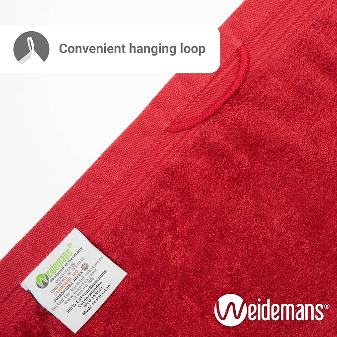 100% Cotton Washcloths Set 13” x 13” | Burgundy Towels | Set of 24 Ultra Soft - Image 3