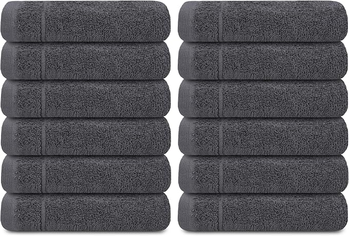 Tens Towels Pack of 12 Washcloths, 12 x 12 Inches, Lighter Weight, Quick to Dry - Image 8
