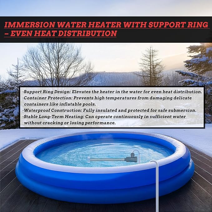 3000W 240V Inflatable Pool Immersion Water Heater - Image 6