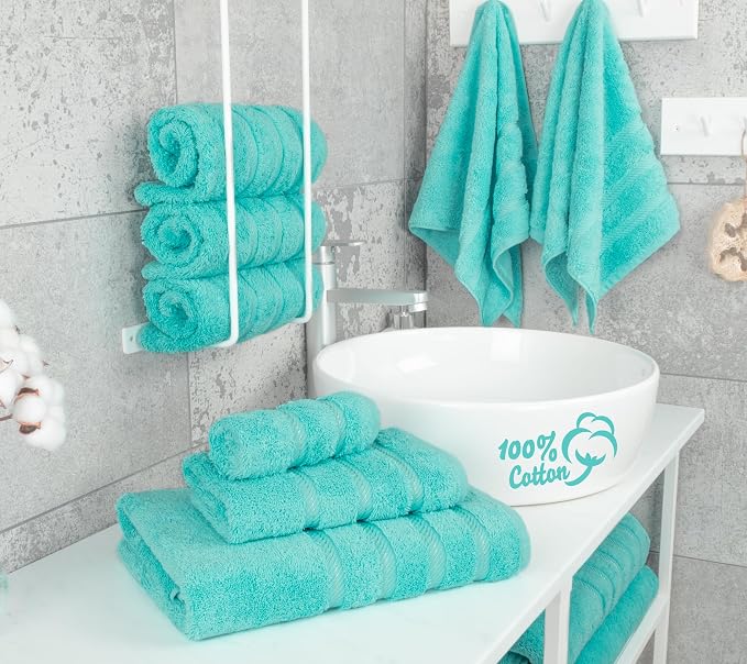 American Soft Linen Luxury 6 Piece Towel Set, 2 Bath Towels 2 Hand Towel 2 - Image 3